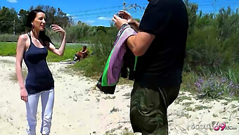 Tania Kiss Enjoys Her First Anal Encounter With An Older Man At A Public Beach