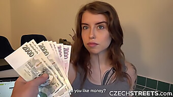 Authentic Czech Teen Gives A Blowjob And Gets Paid In Cum