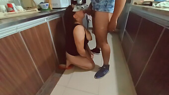 Indian Girl And Her Cousin Have Passionate Kitchen Encounter