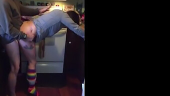 Amateur Wife Reaches Orgasm During Kitchen Doggystyle Sex