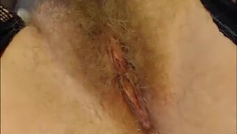 Up Close View Of A Blonde'S Hairy Pussy On Webcam