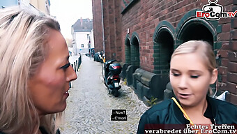 A Busty German Mature Woman Seduces A Young Girl For Lesbian Intimacy, Featuring Fondling And Fingering