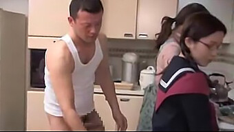 Japanese Schoolgirl With Glasses Fucked By Her Stepbrother