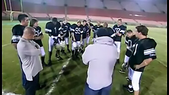 A Group Of Cheerleaders Participate In A Wild Gang Bang With An Entire Football Team