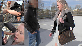 Deep Throat Action In Public Parking With Anna Mai