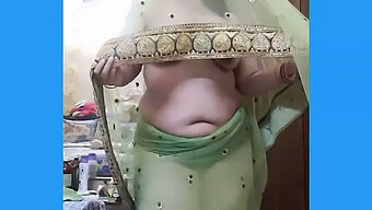 Indian Aunty Teasing Her Husband In Transparent Saree